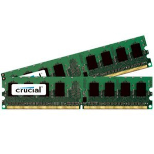 CRUCIAL 2GB KIT (2 X 1GB) PC2-5300 DDR2-667MHZ NON-ECC UNBUFFERED CL5 240-PIN DIMM MEMORY FOR DELL VOSTRO 200 SLIM TOWER DESKTOP NEW MFR P/N CT705845