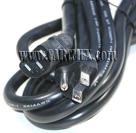 DELL POWEREDGE WORKSTATIONS ORIGINAL HEAVY DUTY POWER CORD NEMA 5-15 TO C13  14AWG 10-FT (3METROS) 15 AMP BLACK  /  NEW DELL 0R215, JC866 , 450-ACGM