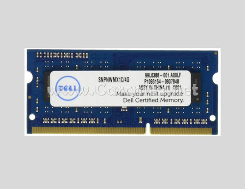 DELL Laptop Memory 4GB ORIGINAL DDR3L SDRAM SODIMM 204-PIN 1600 MHZ (PC3-12800) LV NEW DELL SNPNWMX1C/4G, A6951103