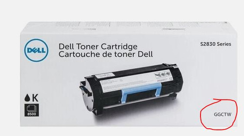 DELL IMPRESORA S2830 TONER ORIGINAL (UP TO 8500 PGS ) BLACK ( HIGH YIELD)  (USED AND RETURNED) / TONER NEGRO DE ALTA CAPACIDAD ( RETURNO) NEW DELL GGCTW CH00D, MW6DP, 593-BBYQ