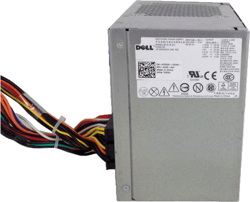 DELL OPTIPLEX 330 740 745 755 MINI-TOWER 305W PSU POWER SUPPLY UNIT WITH HARNESS / FUENTE DE PODER CON CABLES REFURBISHED DELL T553C, GK929, HK595, NH493