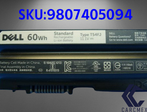 Dell Laptop Latitude, Inspiron, Vostro / Bateria Original 6 Cell 60Whr 11.1 V Type-T54FJ / New Dell DHTOW, HCJWT, 312-1163, 88WR6,312-1324, 5CGM4, MKD62, R2D9M, 5G67C, DHT0W, HMYXT, TVMVN, P8TC7, NH6K9, N3X1D, JYPJ1, 911MD, HTX4D, HTX40, 8858X  2VYF5