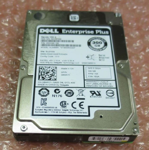 DELL EQUALLOGIC/POWEREDGE HARD DRIVE 300GB@15K RPM 6GBPS SAS 2.5INCH / DISCO DURO CON CHAROLA  NEW DELL ST9300653SS-EQL, 8WR71