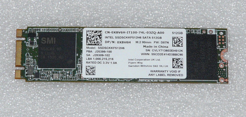 Dell Original Hard Drive 512Gb M.2 Ssd Nvme Card  /  Disco Duro Estado Solido New , X8V6H  , 94XPK