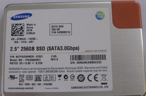 DELL LAPTOP/DESKTOP  ORIGINAL HARD DRIVE  256GB SSD 6.0GB/S SATA 7-Pin / Disco Duro Original de Estado Solido NEW  DELL 41X4F, A9794105, SNP110S/256G, H4G39