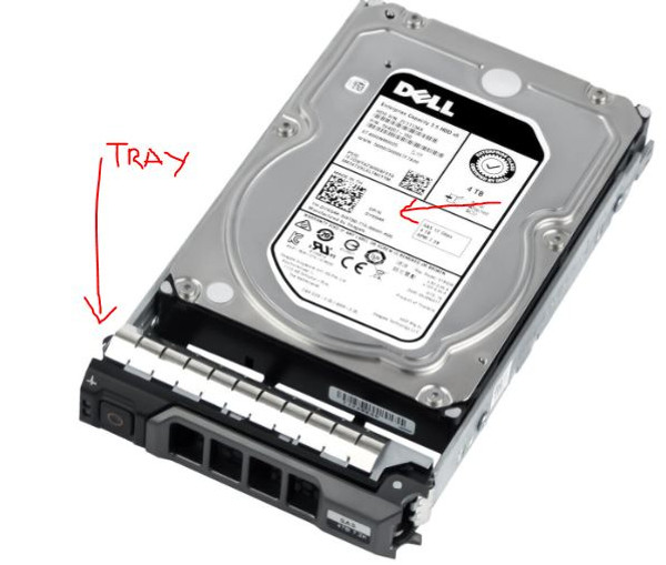 Dell Poweredge P-Vaultoriginal Hard Drive 4TB 10K SAS 12G 7.2K  3.5IN  WITH TRAY-KG1CH- / Disco Duro 4TB con Charola New YXG4K, ST4000NM0025