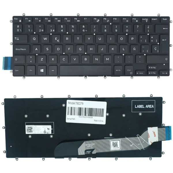 Dell Inspiron 5481  5368 Palmrest+Spanish Non-Backlit Keyboard /Palmrest ,Teclado Español Sin Iluminado Refurbished Dell 174Tn, Chb02,  Xhyyj