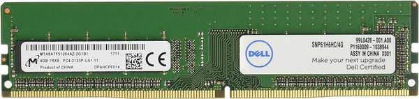 Dell Deskstop Compatible  Memory 4Gb 1Rx8 Ddr4 Udimm 2133Mhz Non-Ecc 1.2V 288-Pin/ Memoria Compatible  New Dell  A8058283, Snp61H6Hc/4G, M378A1K43Cb2, Hma451U6Afr8N-Tf, K61H6H-Mib