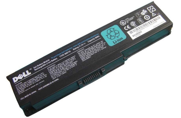 DELL INSPIRON 1420, VOSTRO 1400 BATERIA 6 CELL ORIGINAL NEW DELL FT080, FT079, 312-0543, 312-0584, PR693, WW116, MN127, MN151, C5498 TYPE-WW116