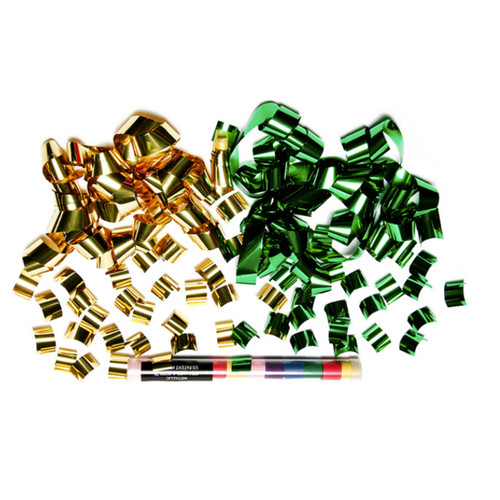 9” Speed Load Tube Filled w Flameproof Metallic Streamers w/FETTI®