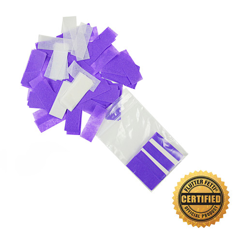3" X 4 1/2" Poly Bag Filled With Tissue Flutter FETTI® Confetti (Custom Colors)