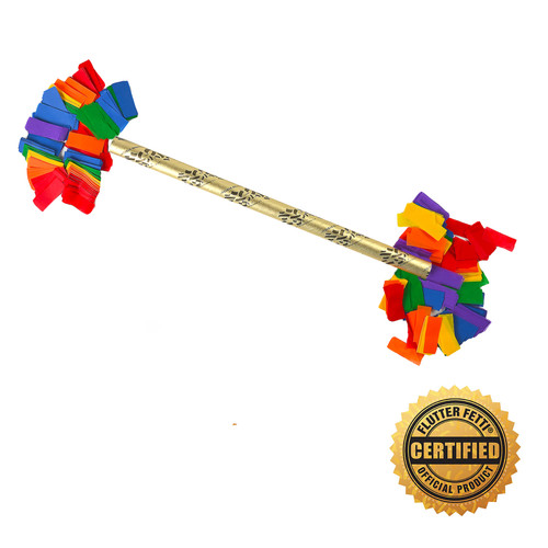 18" Airless Flutter FETTI® Confetti Launcher w/Tissue (Custom Colors) - Hand Flick Confetti Cannon
