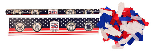 14" America 250 Patriotic Hand Flick Confetti Cannon