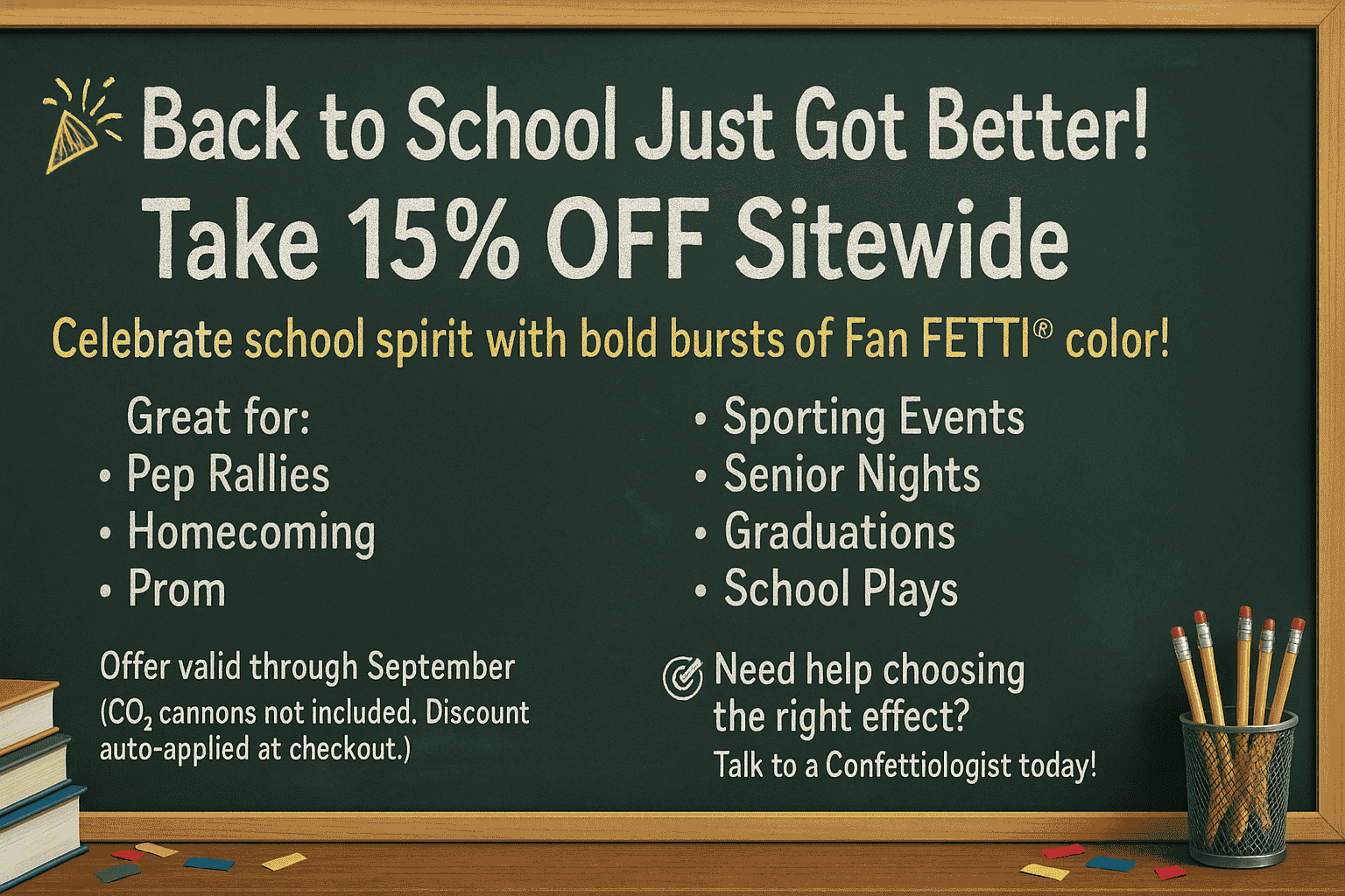 25% Confetti Discount