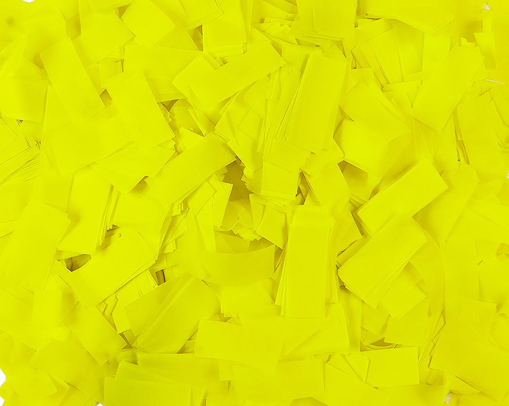 Biodegradable Confetti: Yellow Flutter Cut in Bulk. USA Factory