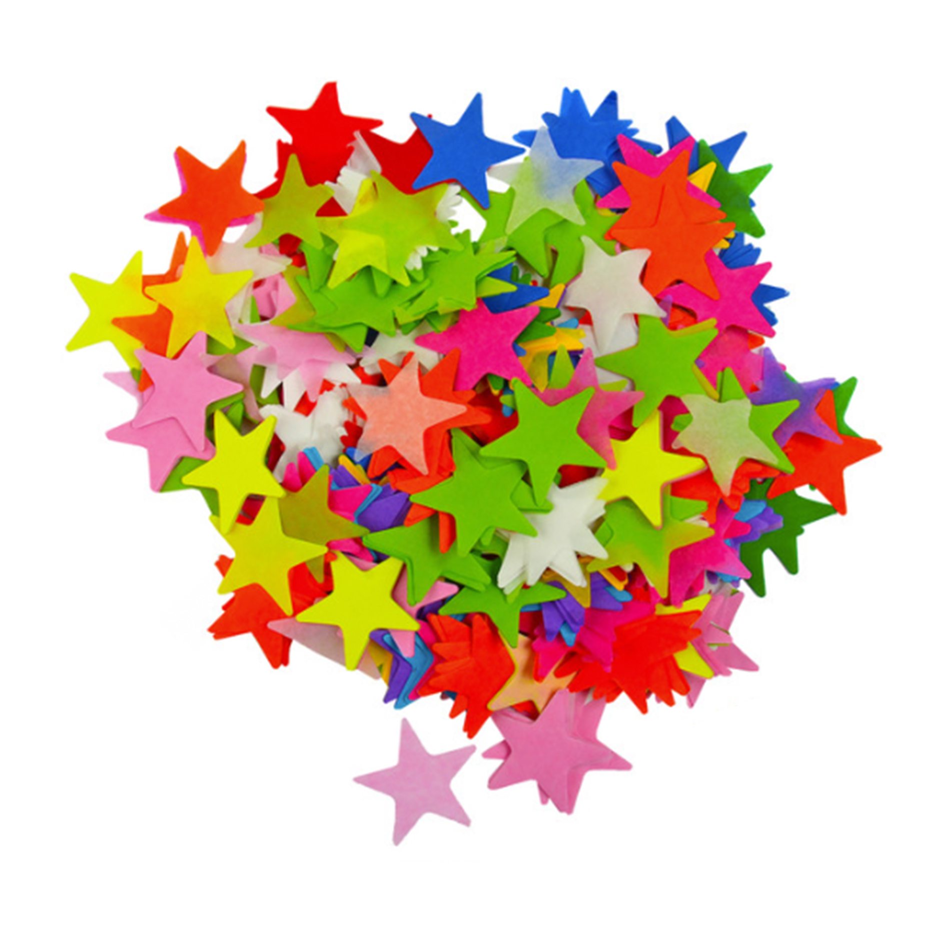 2” Die Cut Biodegradable & Flameproof Tissue Stars Approximately 17,774 per lb.