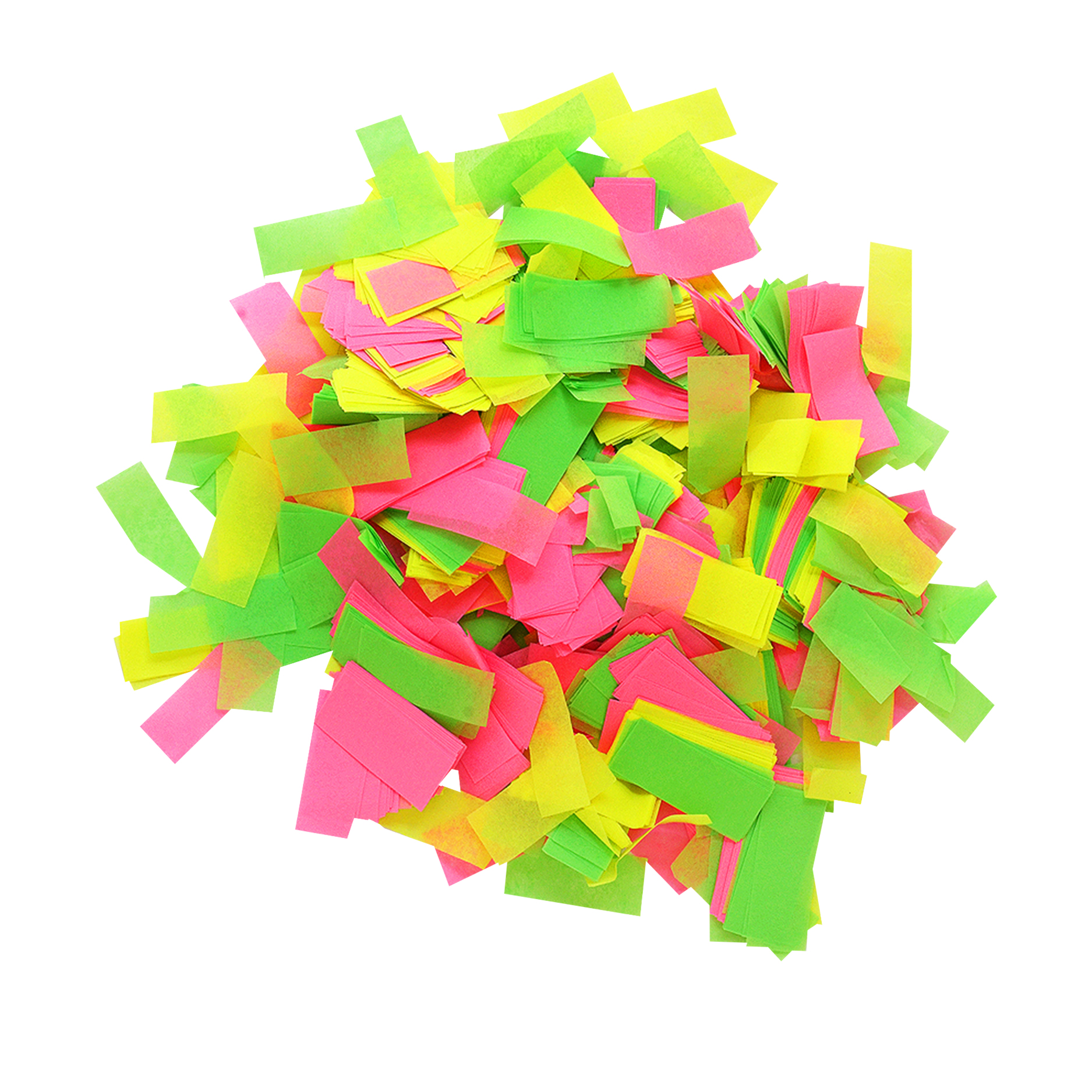 1 lb. Bag of Biodegradable & Flameproof Neon Glow in the Dark Under Black Light Tissue Confetti/Neon Pink, Yellow & Green or a Combo of all. 1 lb. Bag of Biodegradable & Flameproof Neon Glow in the Dark Under Black Light Tissue Confetti/Neon Pink, Yellow & Green or a Combo of all.