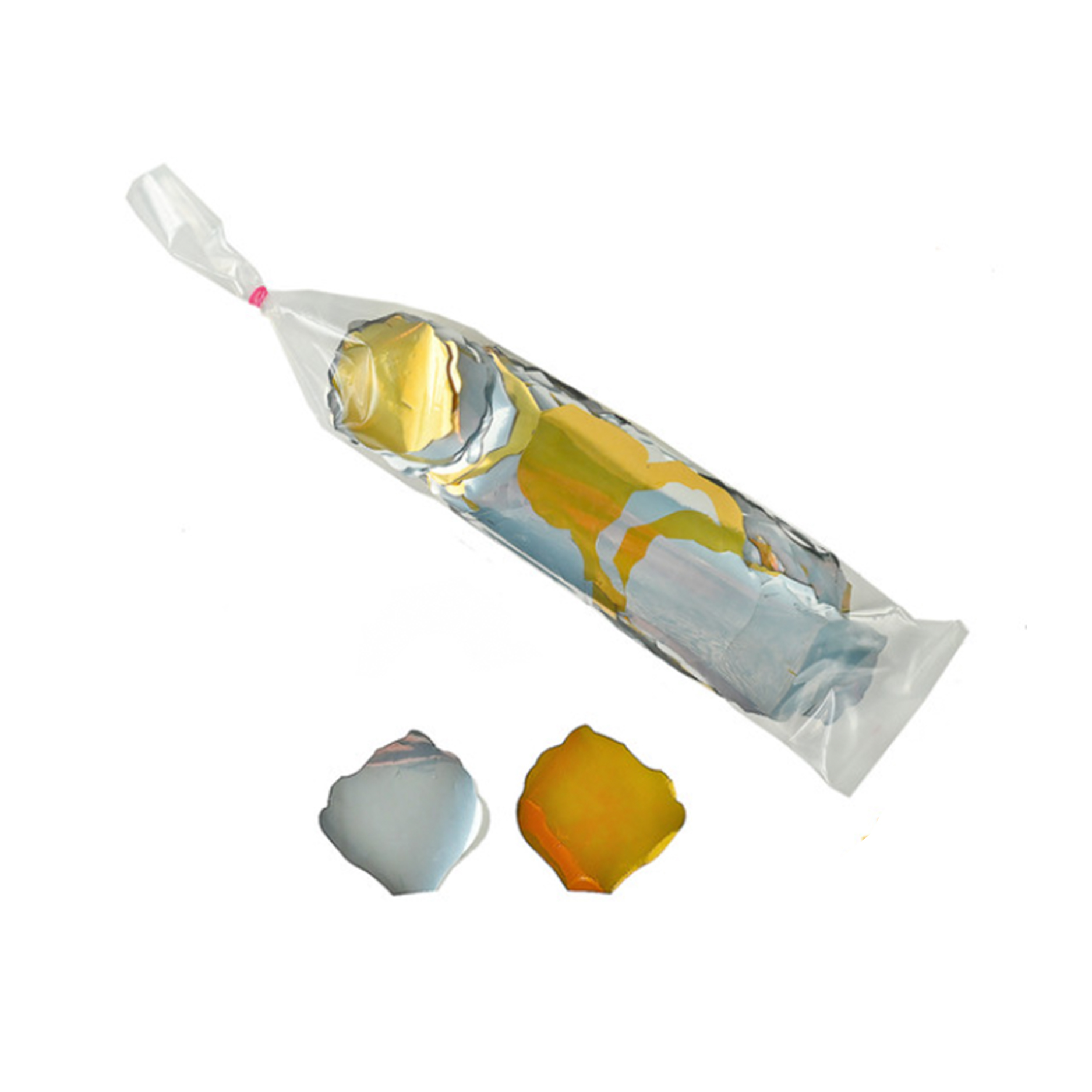 Flutter FETTI® 2” X 10” Sleeve of Die Cut Flameproof Metallic Rose Petals/Choose up to 8 Custom Colors/Approximately Rose Petals 1,737 Per Sleeve