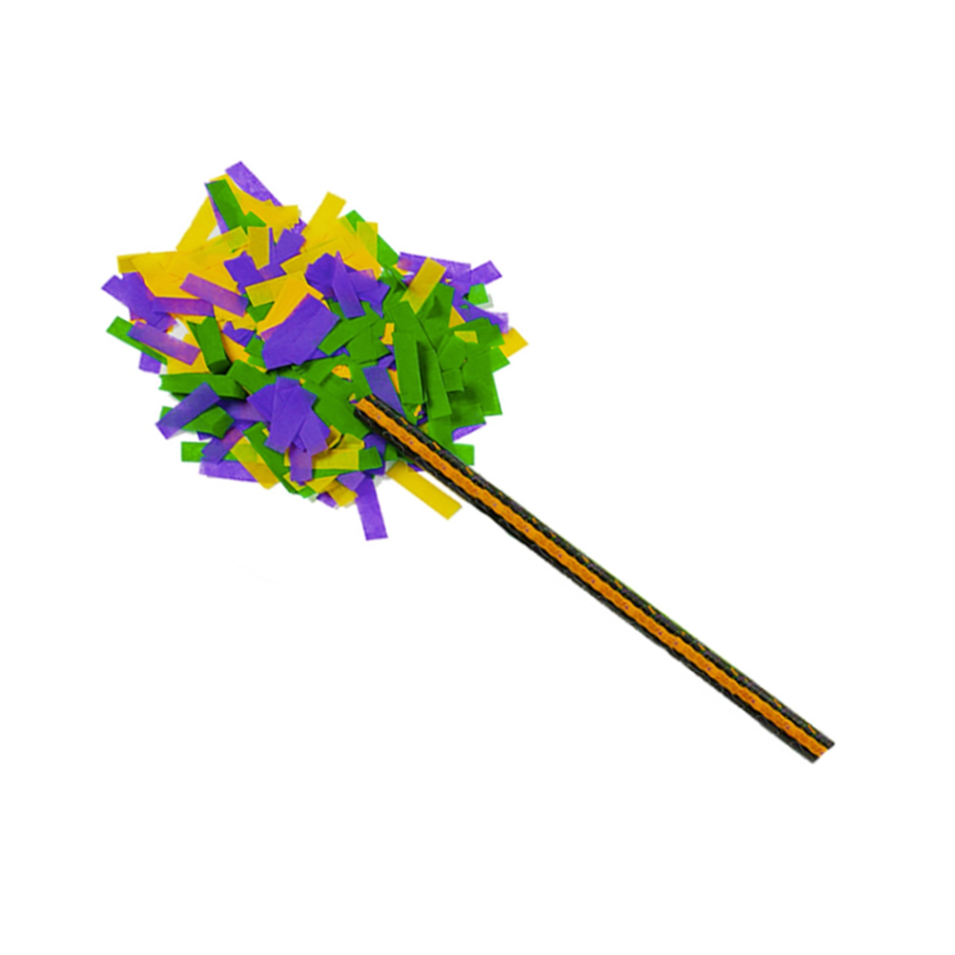 14" Hand Flick Happy Mardi Gras Confetti Cannon  w Biodegradable and Flame Proof Purple, Green & Yellow Confetti 14" Hand Flick Happy Mardi Gras Confetti Cannon  w Biodegradable and Flame Proof Purple, Green & Yellow Confetti