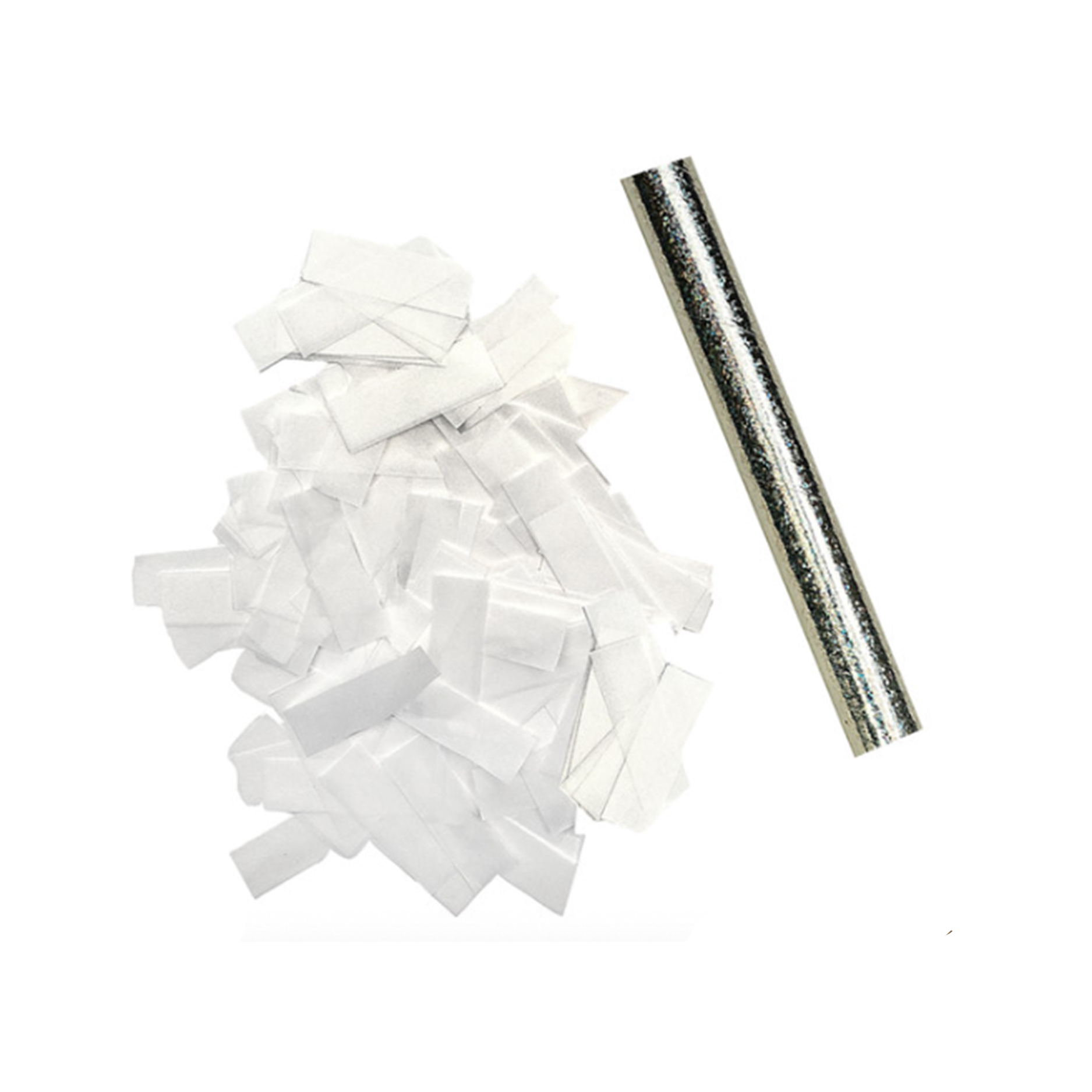 6" Hand Flick Confetti Cannon w Water Soluble Instant Dissolve White Confetti 