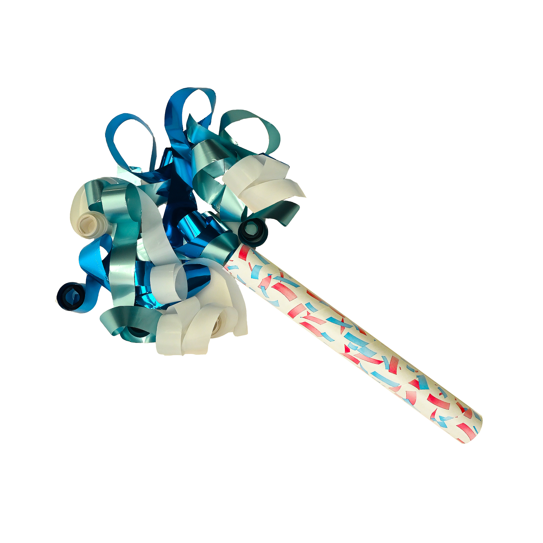 9” Metallic Streamer Cannon – Baby Boy Gender Reveal | Flutter FETTI® Airless Hand Flick Tube