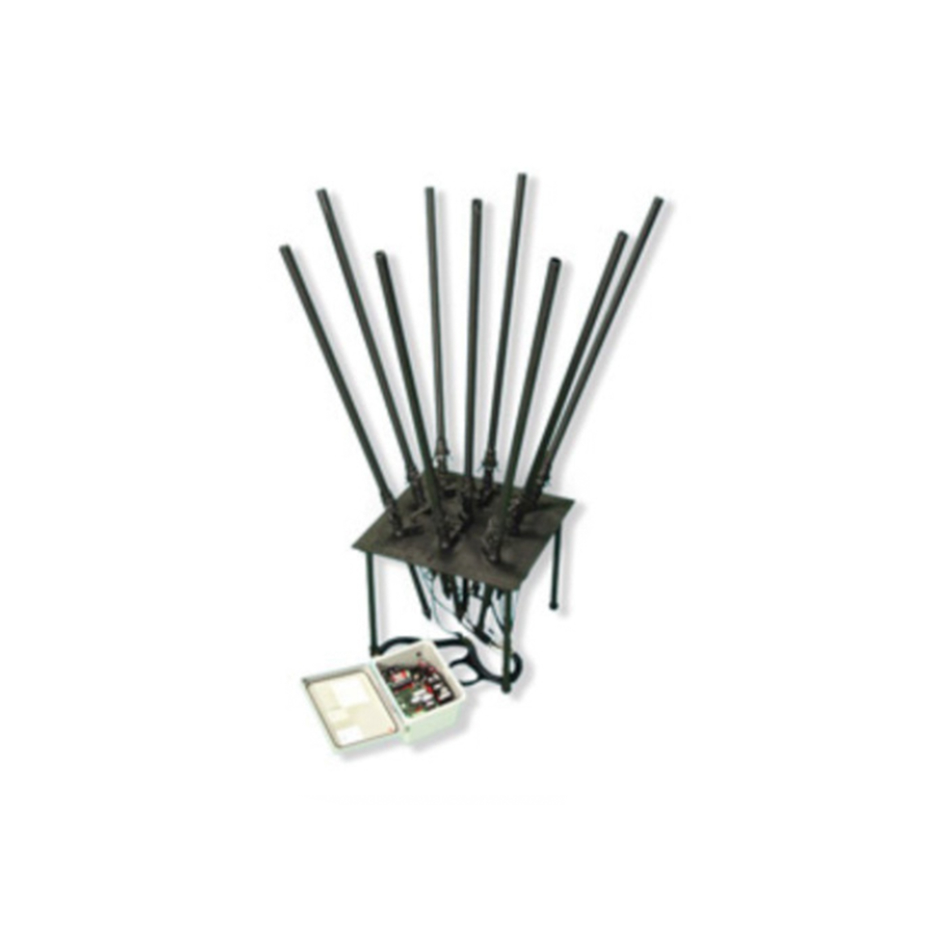 Programmable 9 Barrel POD Cannon Rental Price $625 per wk./Shoots products up to 85’ High. Programmable 9 Barrel POD Cannon Rental Price $625 per wk./Shoots products up to 85’ High.