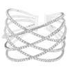Rhinestone Six Row Layer Wire Bracelet-42180