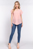 Dolman Slv Button Down Woven Top         -42138