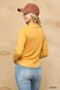 Solid And Cozy Soft Knit Mock Neck Top With Side Ruched Detail-41219