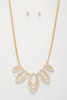 Marquise Rhinestone Link Metal Necklace-41179