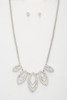 Marquise Rhinestone Link Metal Necklace-41179