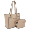 2in1 Smooth Matching Shoulder Tote Bag With Crossbody Set-42331