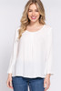 3/4 Roll Up Slv Pleated Blouse          -42289