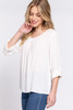 3/4 Roll Up Slv Pleated Blouse          -42289