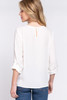 3/4 Roll Up Slv Pleated Blouse          -42289