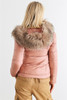 Long Sleeve Faux Fur Hood Padded Water Resistant Finish Jacket -42395