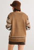 Fair Isle Knit Button-up Long Sleeve Cardigan Sweater-42403