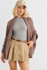 Batwing Sleeve Open Front Cardigan-42409