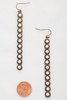 Rodeo Western Round Bead Pattern Metal Dangle Earring-42473