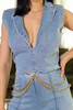 Washed Denim Stretch Fashion Jumpsuit-42501