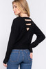 Dolman Slv Strappy Open Back Sweater        -42567