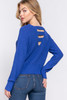 Dolman Slv Strappy Open Back Sweater        -42568