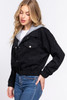 Long Slv Hoodie Corduroy Jacket            -42574