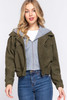 Long Slv Hoodie Corduroy Jacket            -42576