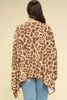 Animal Printed Rayon Span Poncho-42660