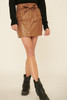 A Faux Leather Mini Skirt-42667