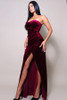 Strapless Sweetheart Maxi Velvet Dress-42691