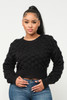 Checker Sweater Top-42714