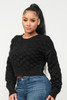 Checker Sweater Top-42714