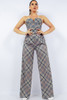 Bustier Top & Wide Pants Set-42758